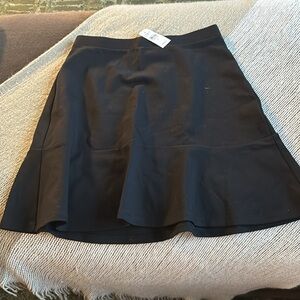 NWT Loft Black Ponte Flippy Skirt S